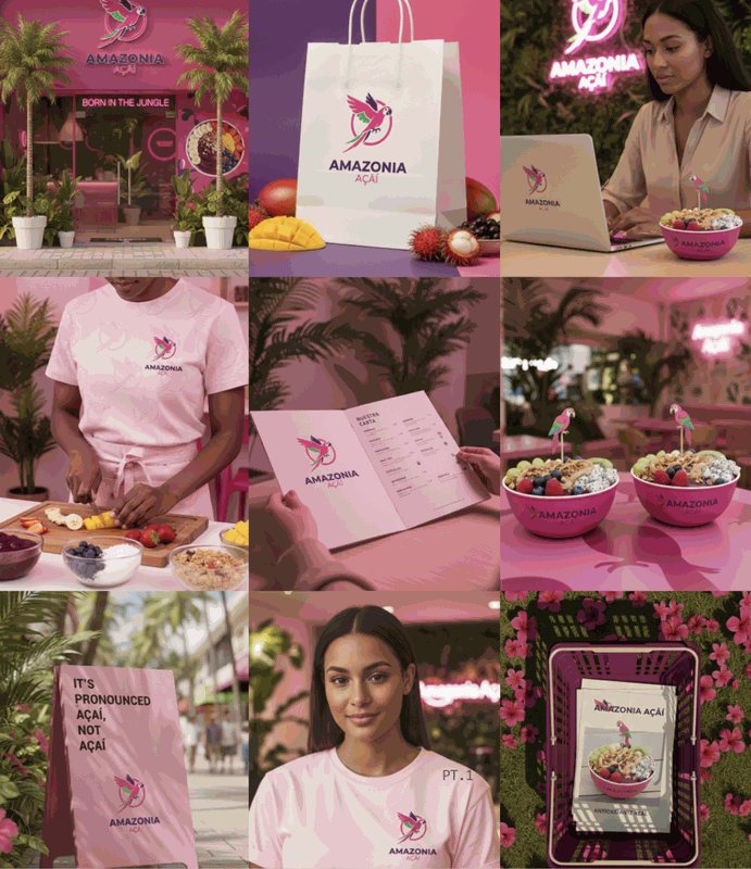 Amazonia Açaí rebranding concept